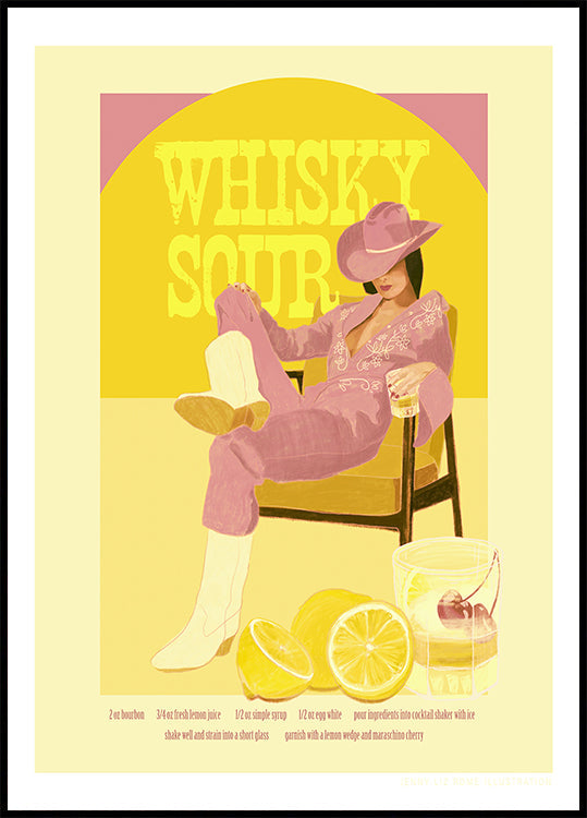 Jlr Whiskysour rosa copia poster