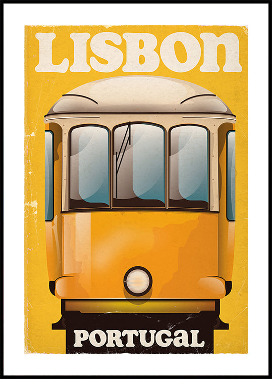 Poster di viaggio vintage di Lisbona Portogallo