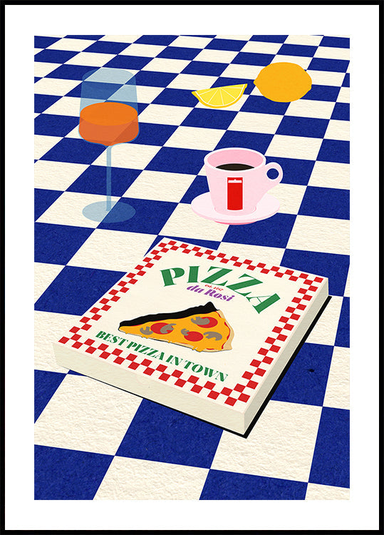 Il poster del menu italiano