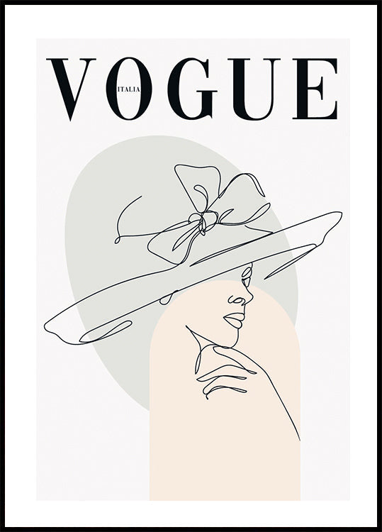 Poster di arte di linea di moda elegante