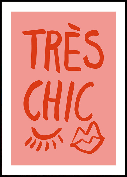Poster rosa Très Chic
