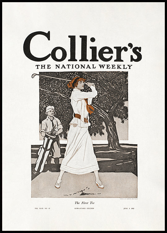 Poster di Collier's, the National Weekly, il primo tee (1912).