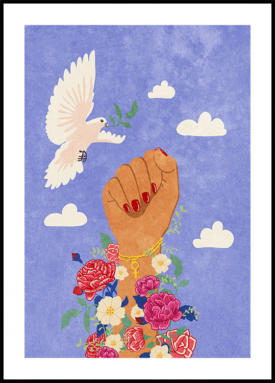 Poster del pugno femminista