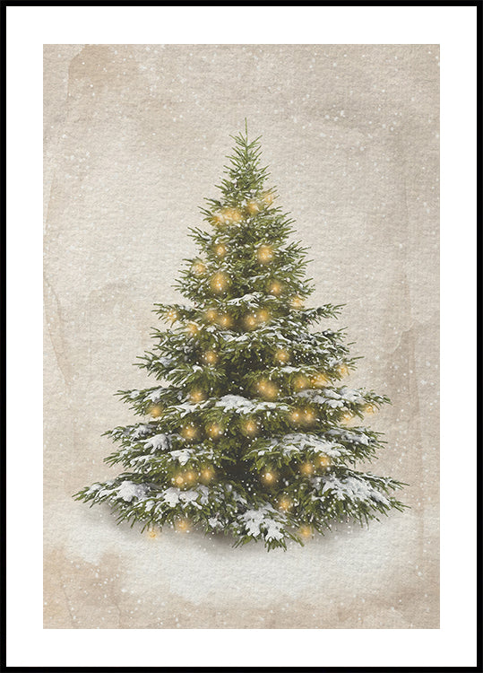 Poster vintage dell'albero di Natale
