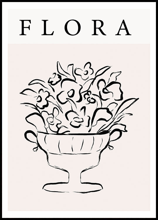 Poster di eleganza floreale