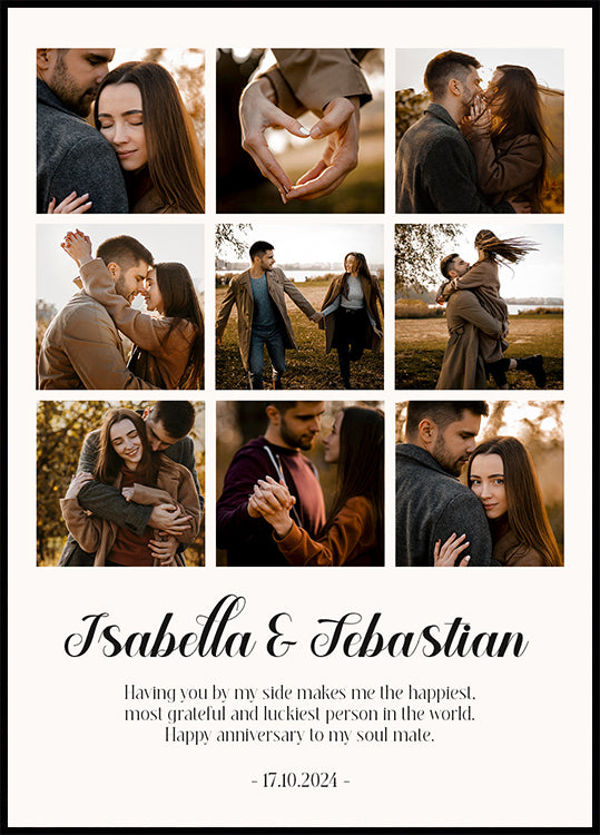 Poster con collage di foto del mio primo anno