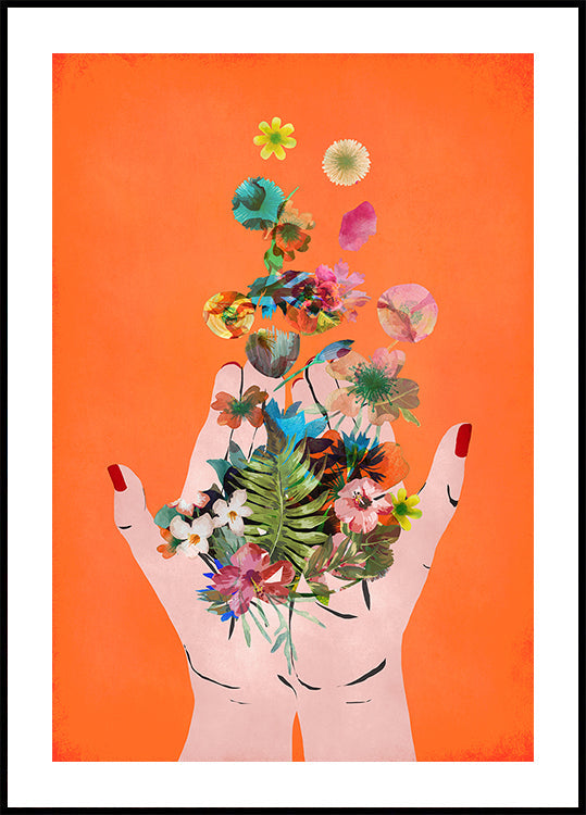 Poster di rilascio floreale