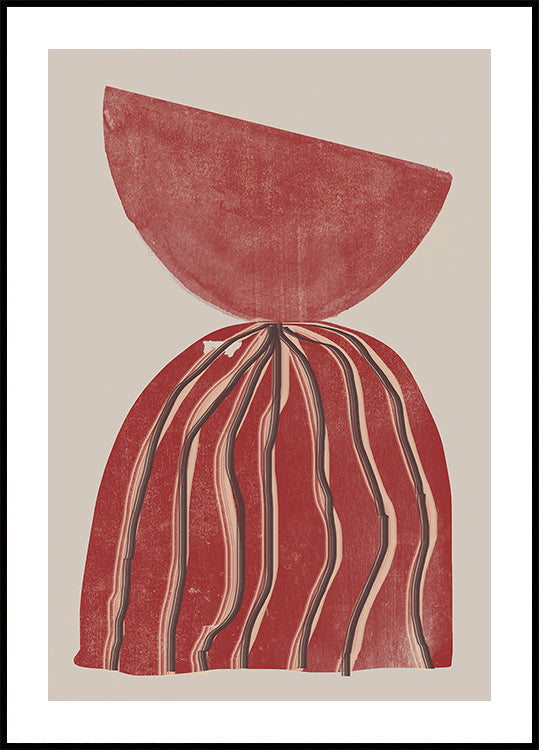 Poster con silhouette cremisi