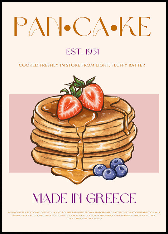 Poster di soffici pancake greci
