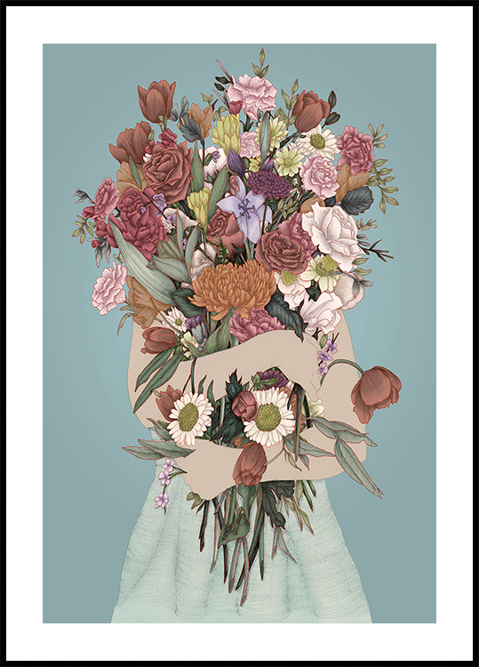 Poster grande "Raccogliere un giardino verde acqua".