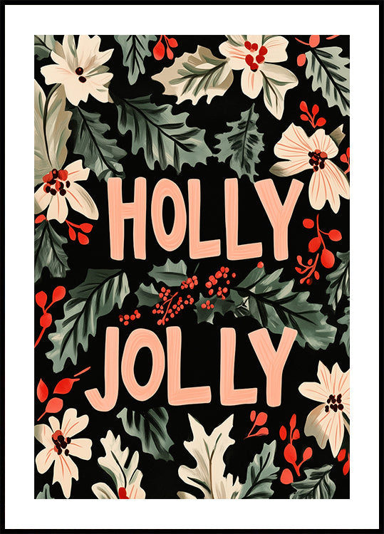 Poster di fogliame festivo