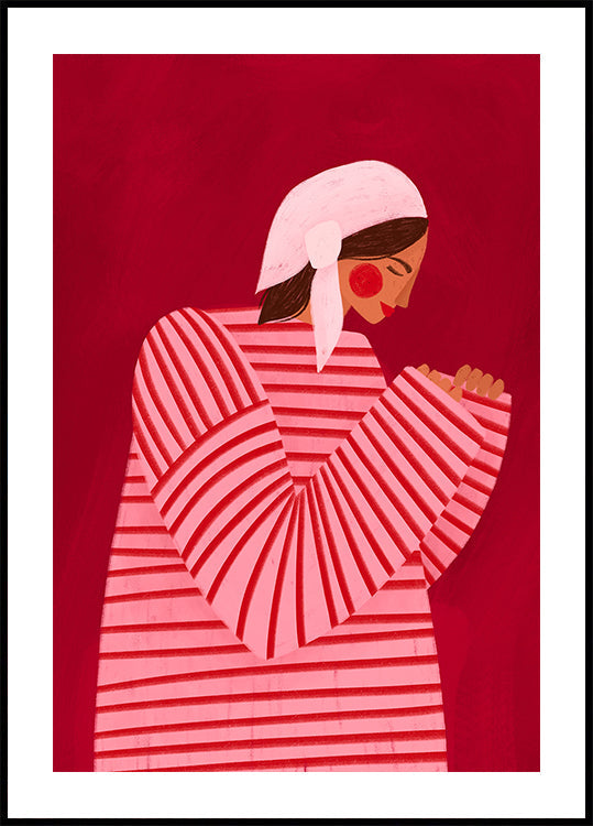 La donna dalle strisce rosse