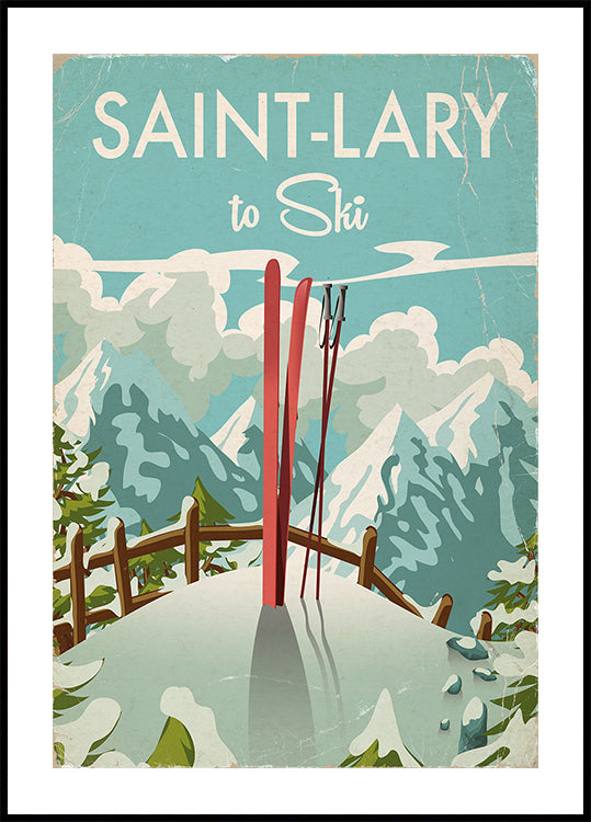 Poster di sci di Saint Lary (NUOVO)