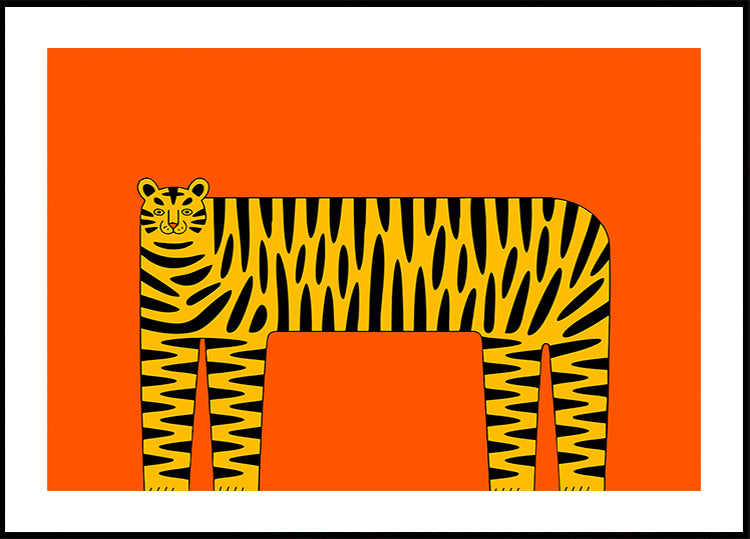 Il poster astratto della tigre