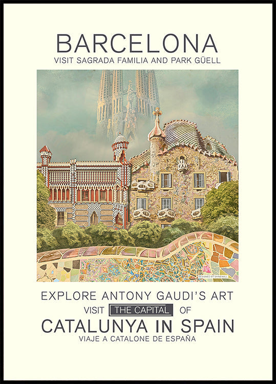 Poster stampato di Barcellona