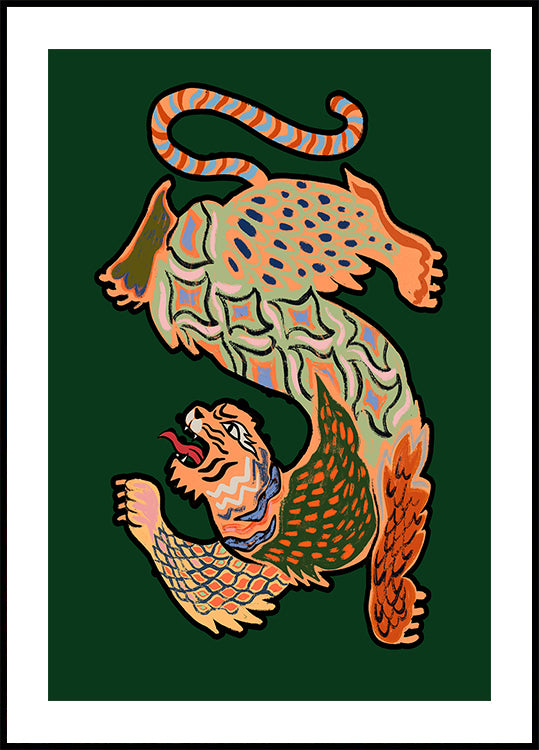 Poster verde tigre asiatica
