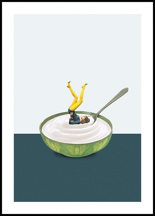 Lo yoga nel mio poster di yogurt