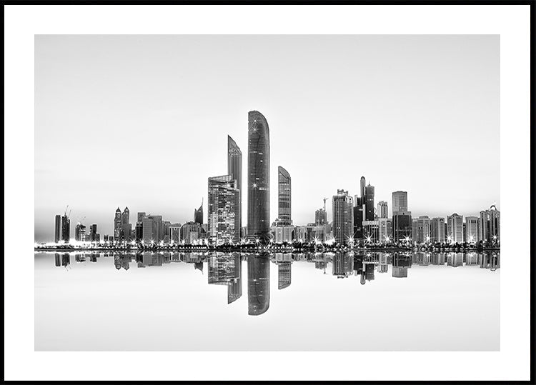 Poster di riflessione urbana di Abu Dhabi