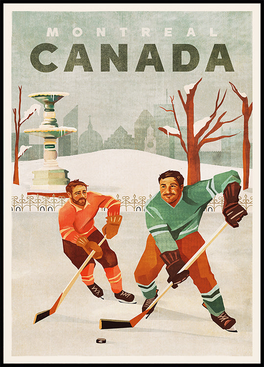Poster dei ragazzi di hockey di Montreal Canada Pond