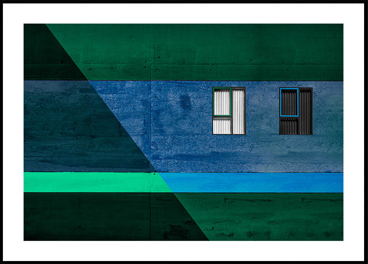 Tende in poster in bianco e nero