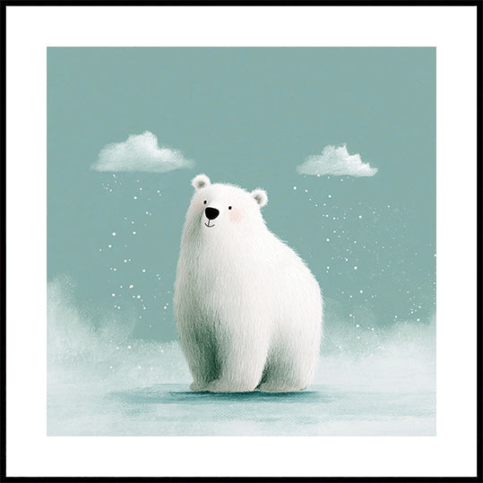Poster di orso polare felice