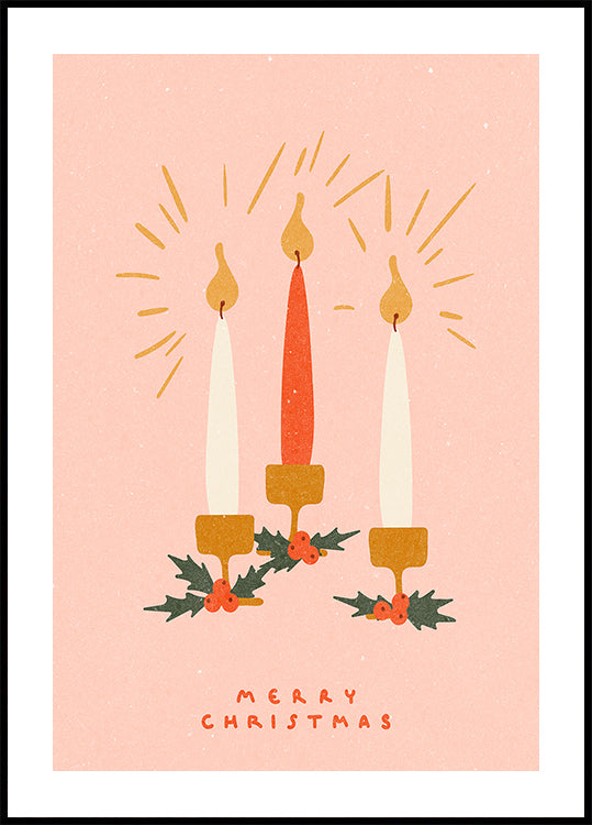 Poster di candele di Natale