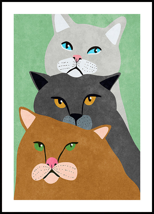 Poster del trio di gatti