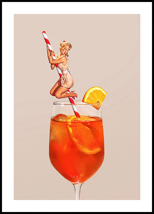 Poster retrò di cocktail Spritz