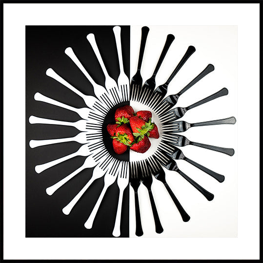 Poster con disegni di fragole