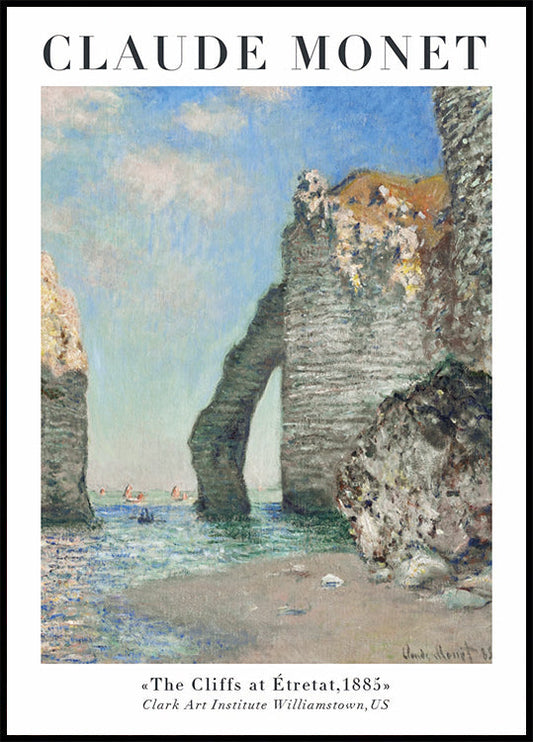 Poster delle scogliere costiere di Monet