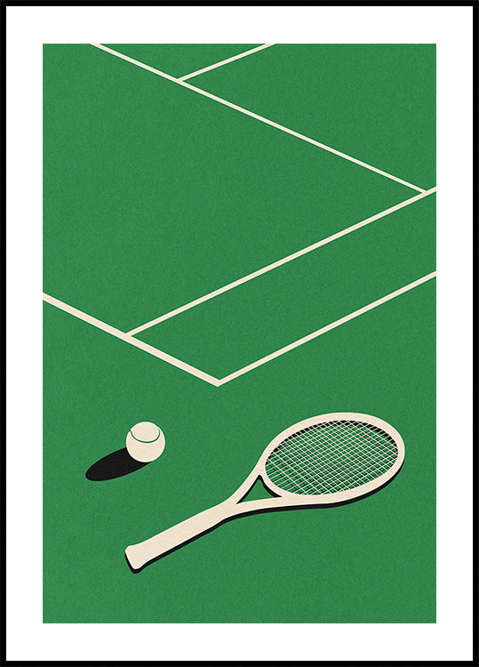 Poster del club di tennis su prato Rosi Feist