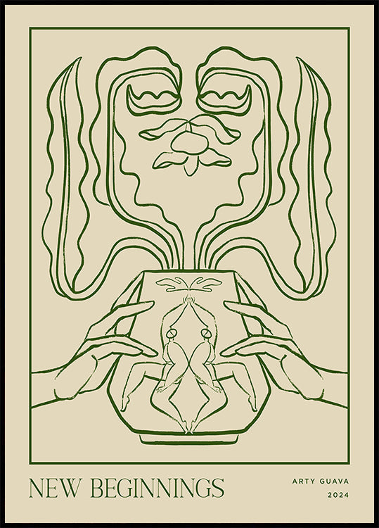 Collezione di vasi: nuovi inizi (LineArt)