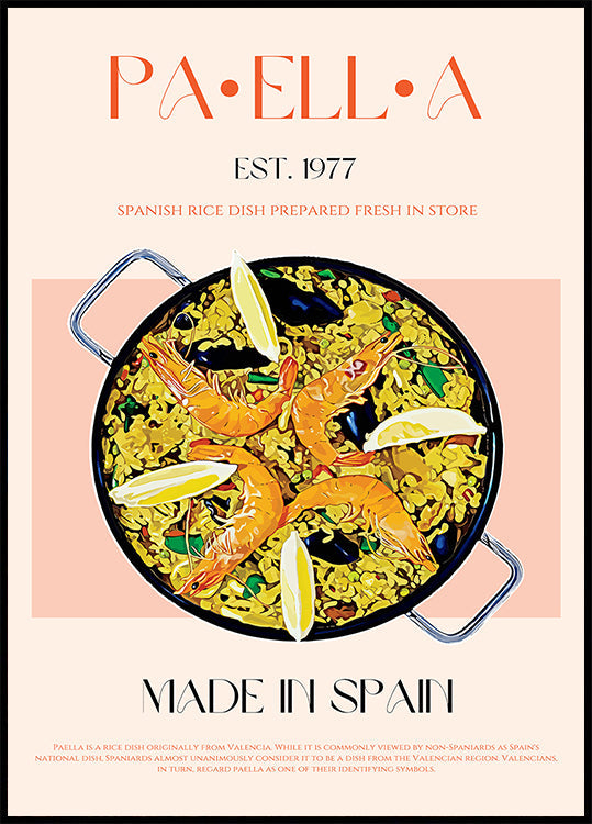 Poster della perfezione della paella