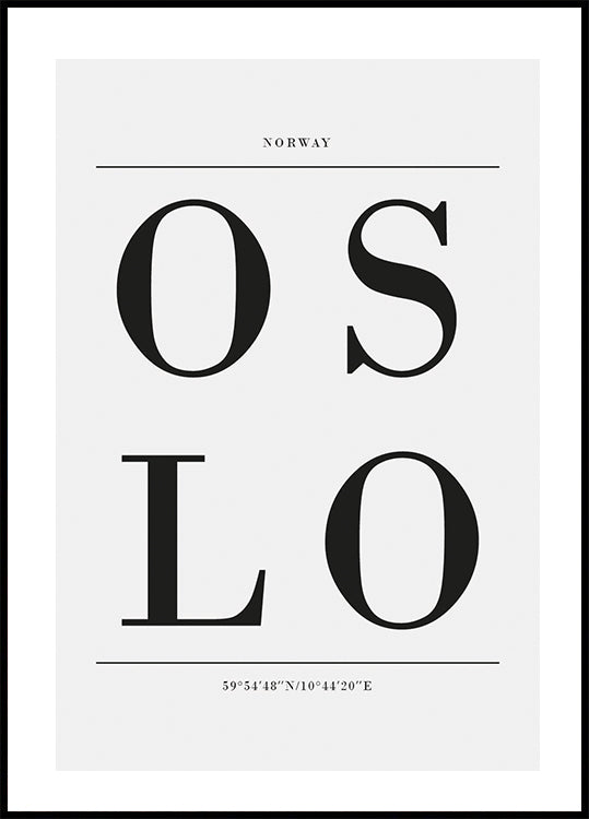 Oslo Plakat - Posterbox.dk
