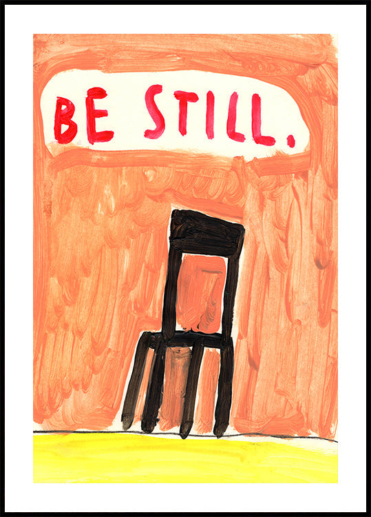 Poster di sedia nera