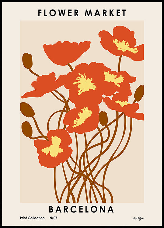 Mercato dei fiori. Manifesto di Barcellona