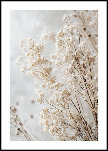 Poster di dolci sussurri di fiori selvatici secchi in toni chiari