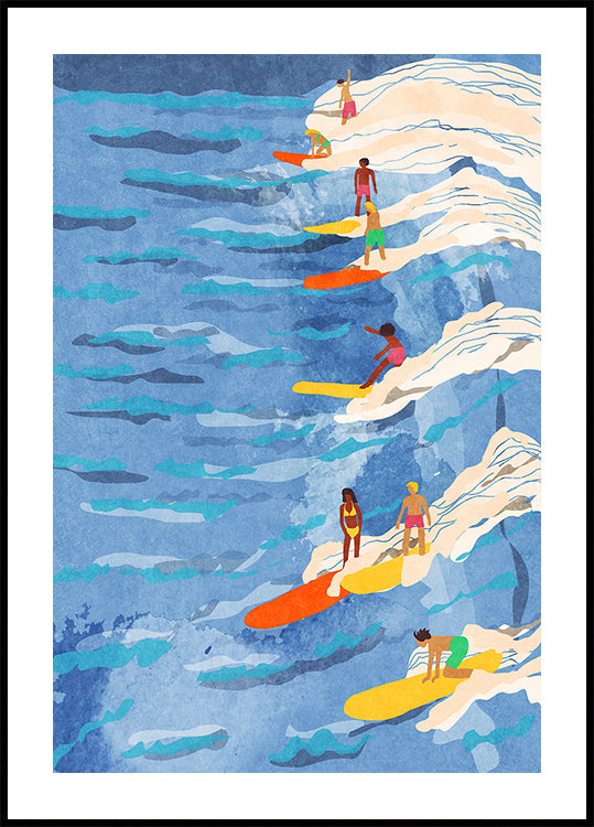 Poster di surf rilassato