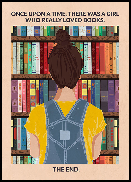 Poster della ragazza del libro (bruna).