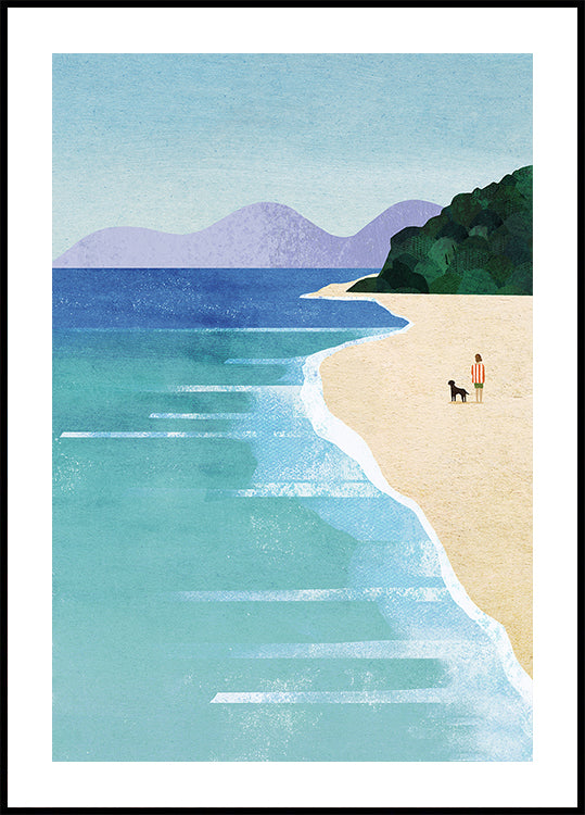 Poster di Ragazza sulla spiaggia iii