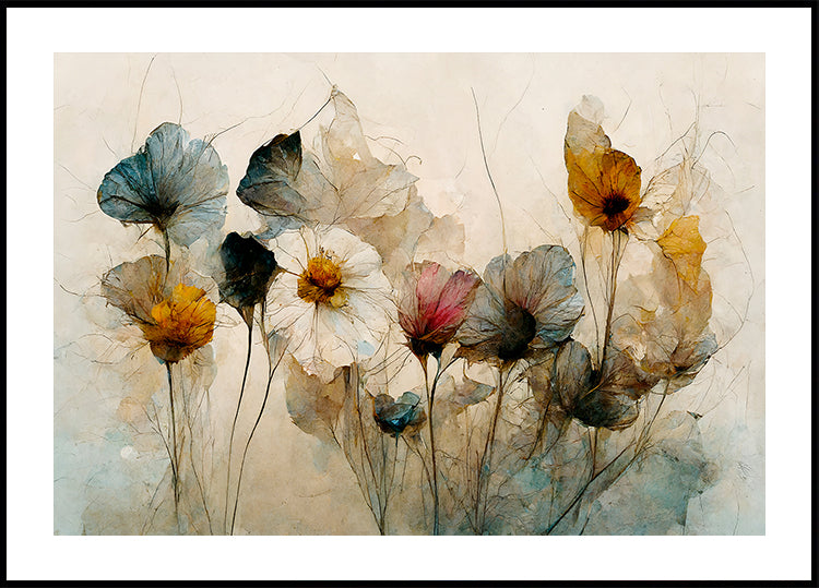 Poster di fiori sussurranti