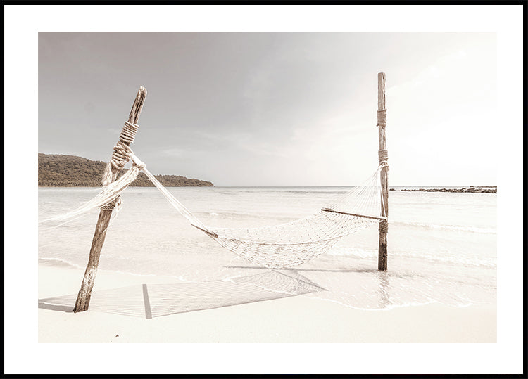 Tropical Beach Hammock Plakat - Posterbox.dk
