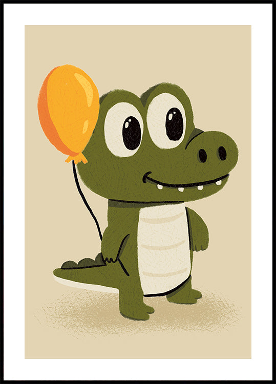 Poster di coccodrillo carino