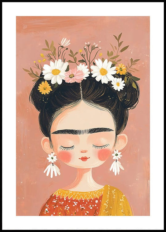 Poster d'arte ispirato a Frida Kahlo