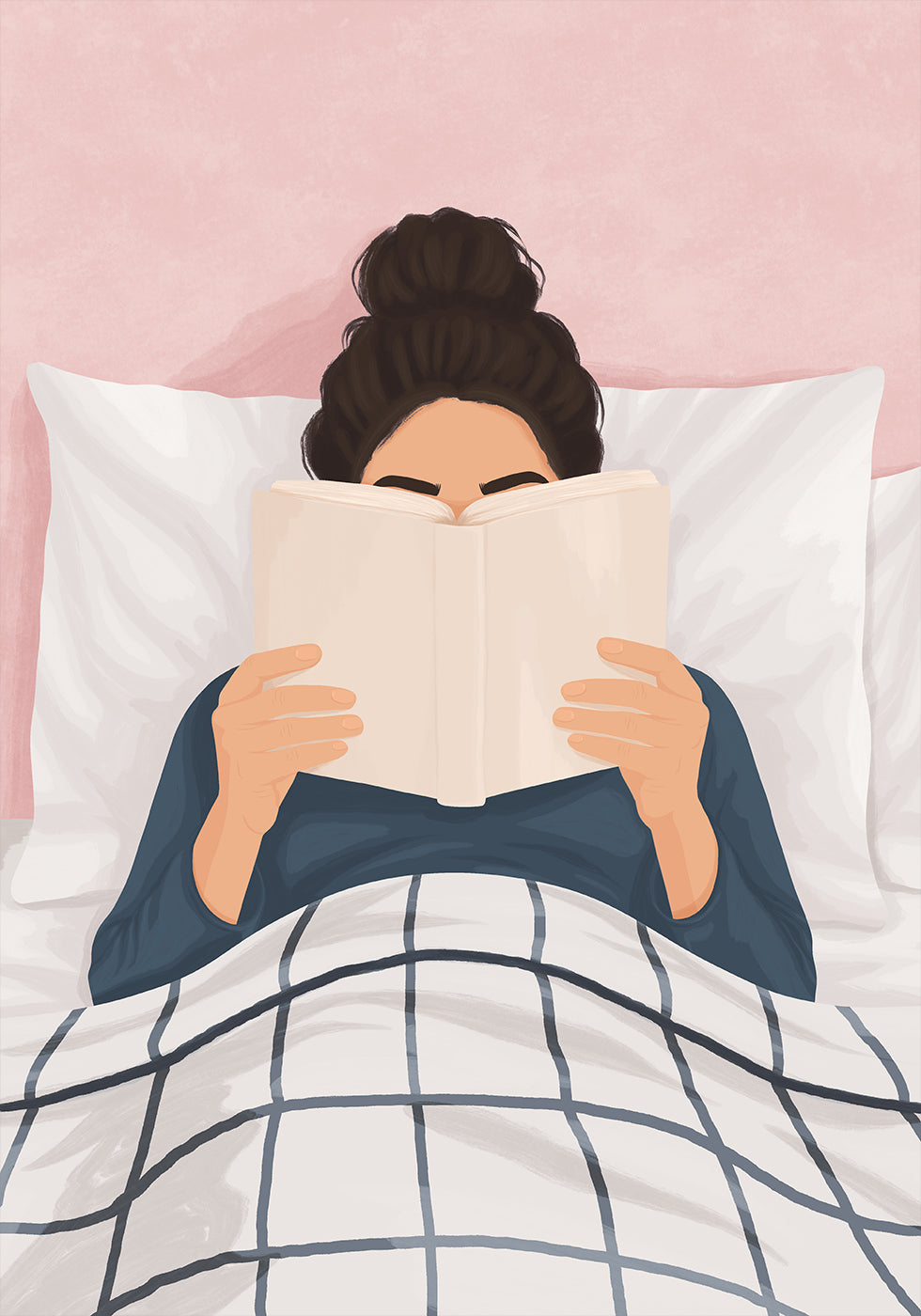 Ragazza che legge il poster di un libro