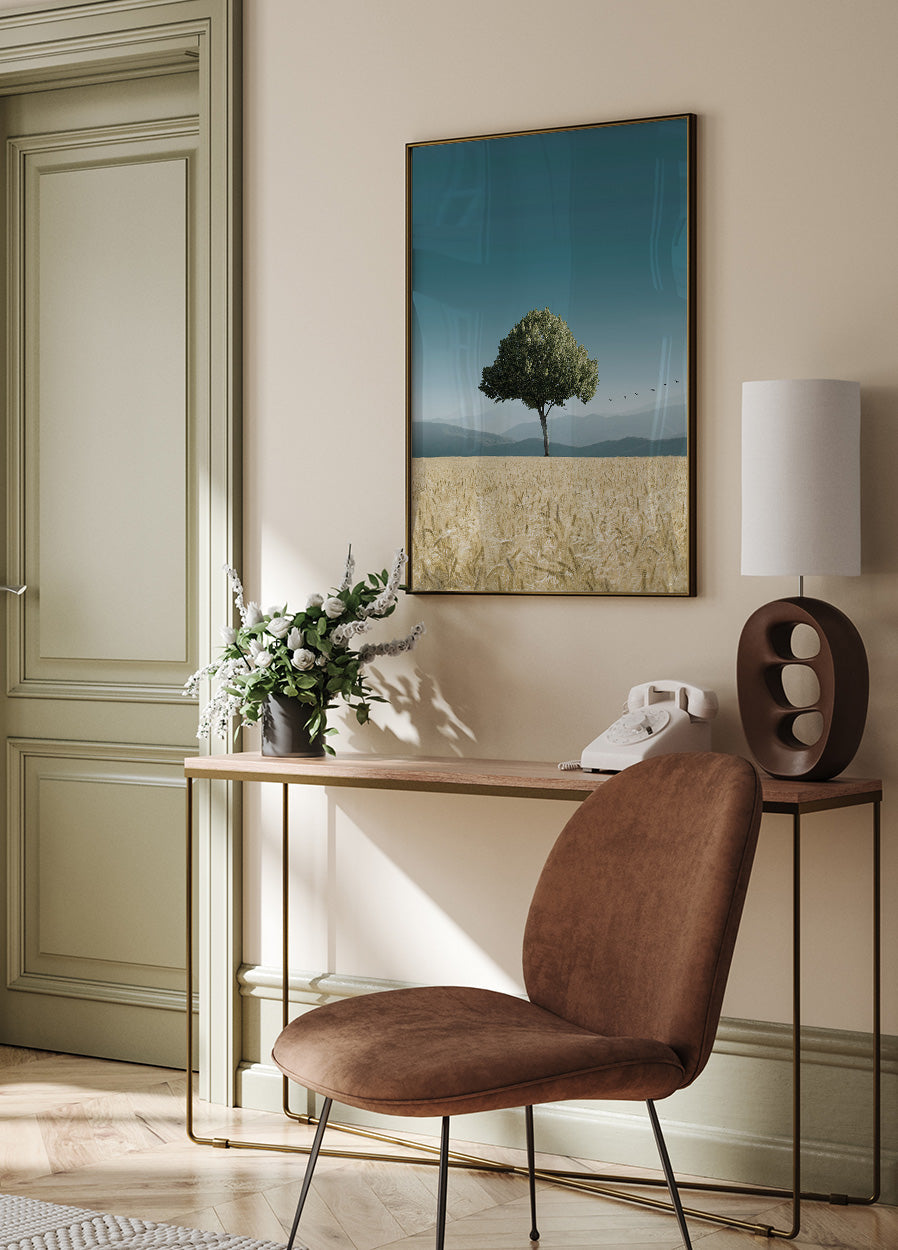 Green Tree In The Field Plakat - Posterbox.dk