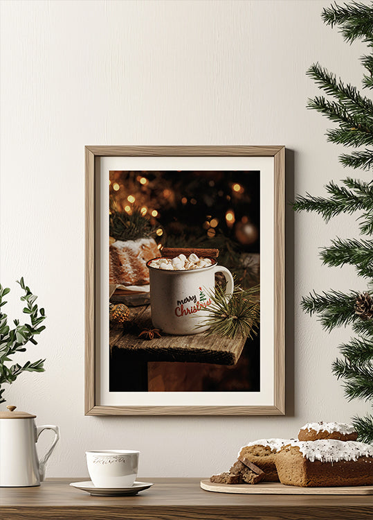 Poster di cioccolata calda con marshmallow