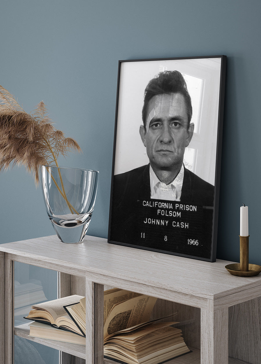 Poster della foto segnaletica di Johnny Cash 