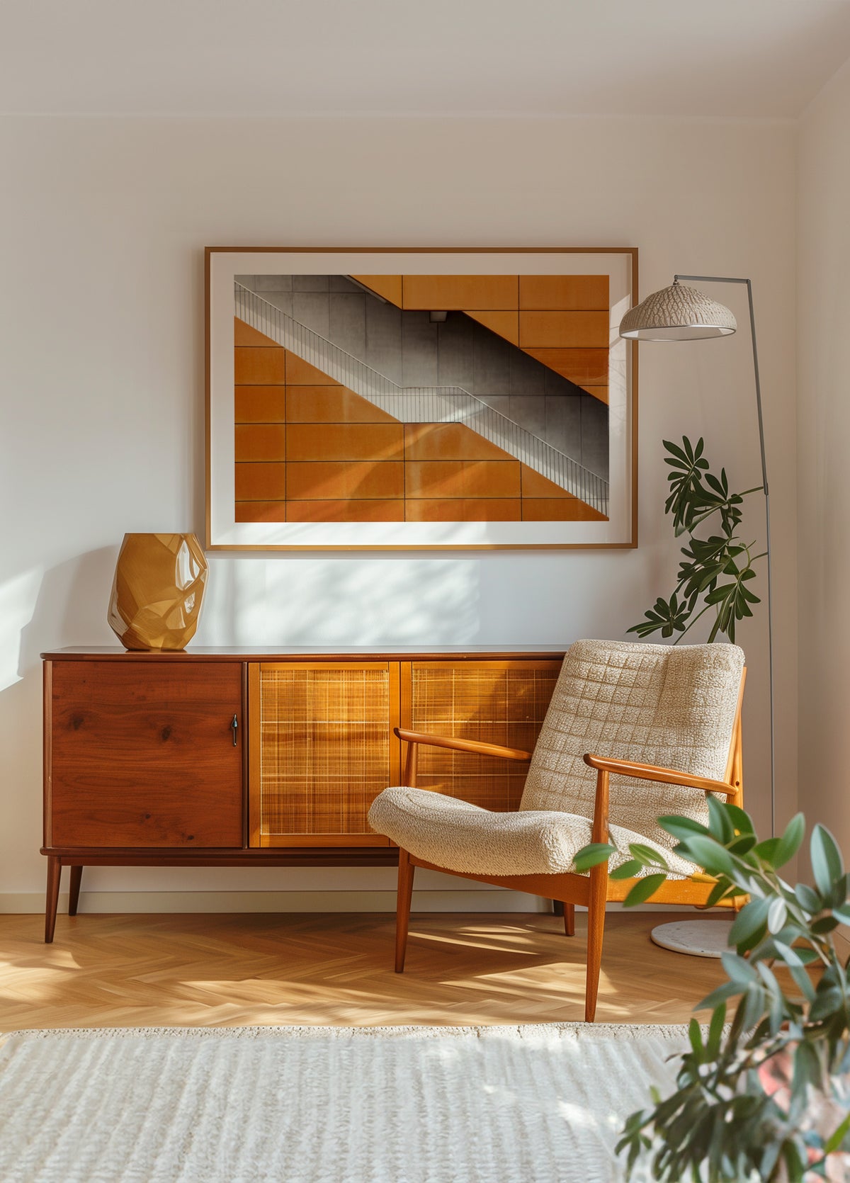 Scala diagonale arancione