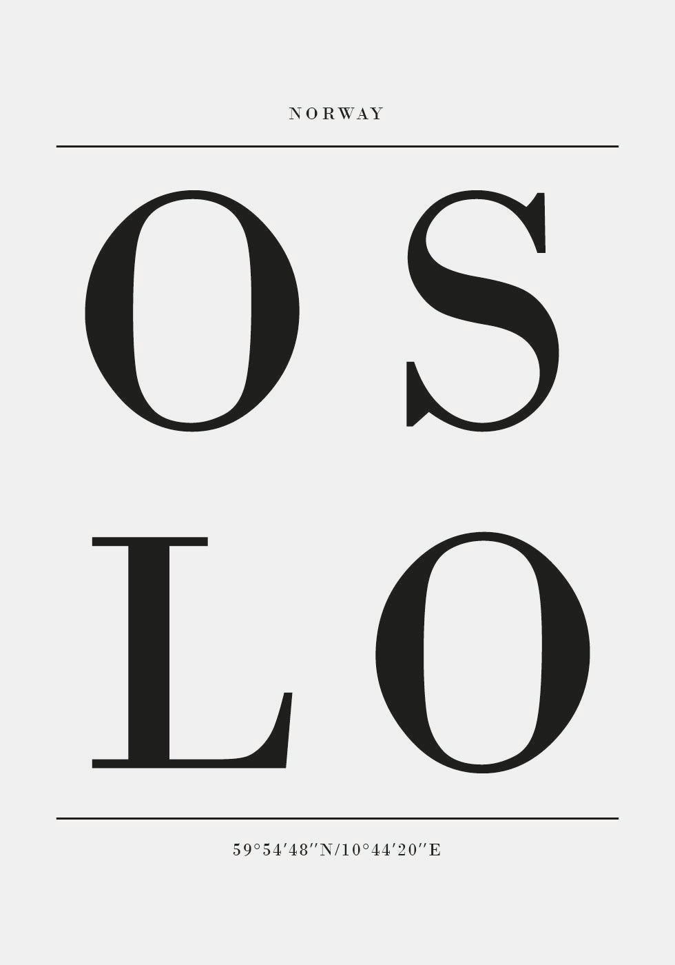 Oslo Plakat - Posterbox.dk